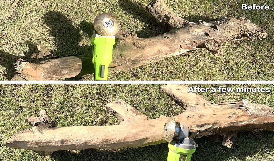 Angle grinder uses wood