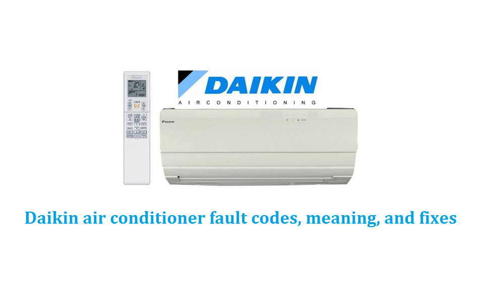 Daikin air conditioner fault codes