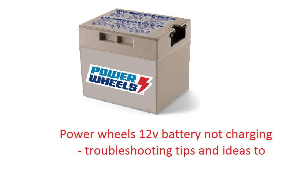 power wheels 12v battery not charging