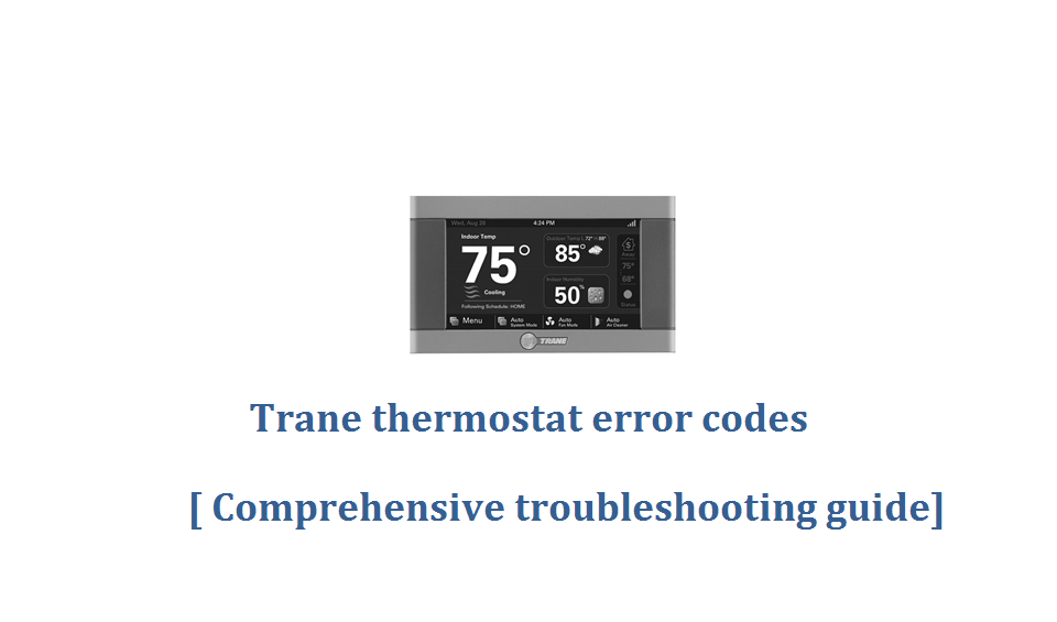 Trane thermostat error codes