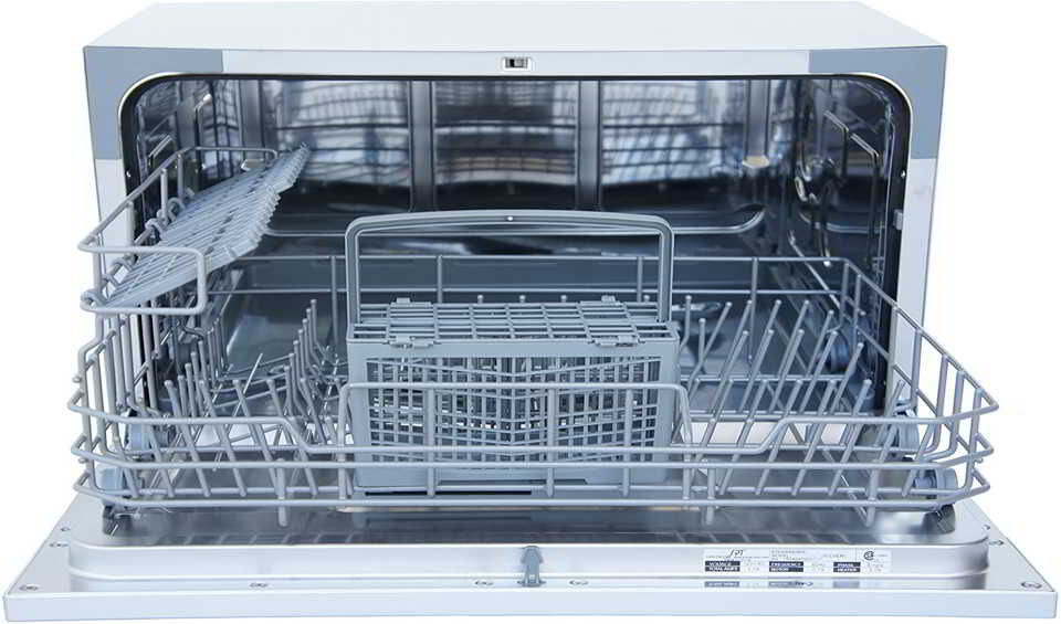 How does a portable dishwasher work?