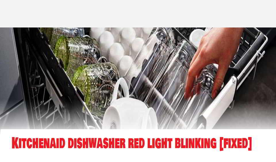 what does red light mean on kitchenaid dishwasher