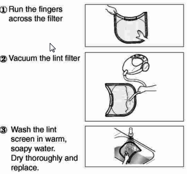 How to clean lint from front load dryer LG