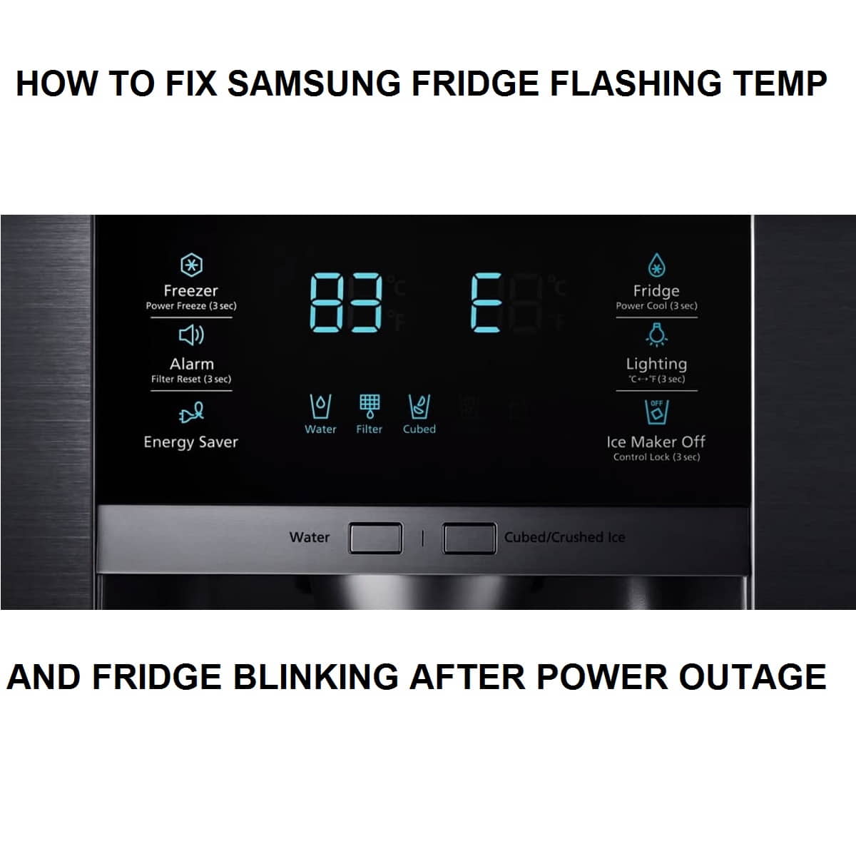Samsung fridge flashing temp