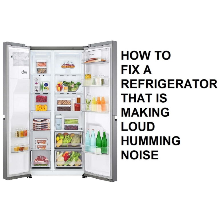 samsung refrigerator making loud humming noise stops when door open