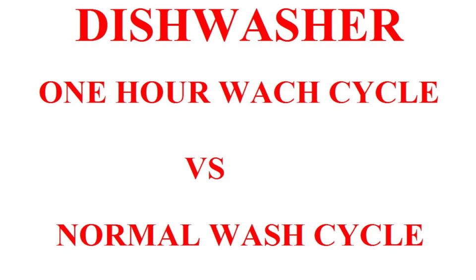 Dishwasher 1 hour wash vs normal MachineLounge