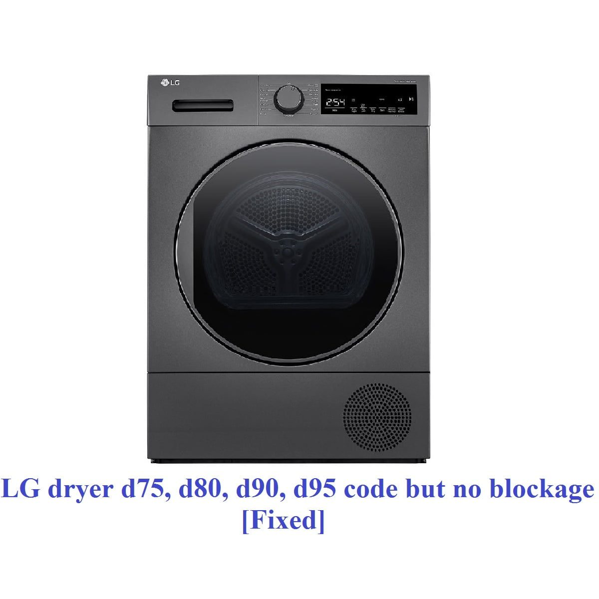 LG dryer d90 code but no blockage