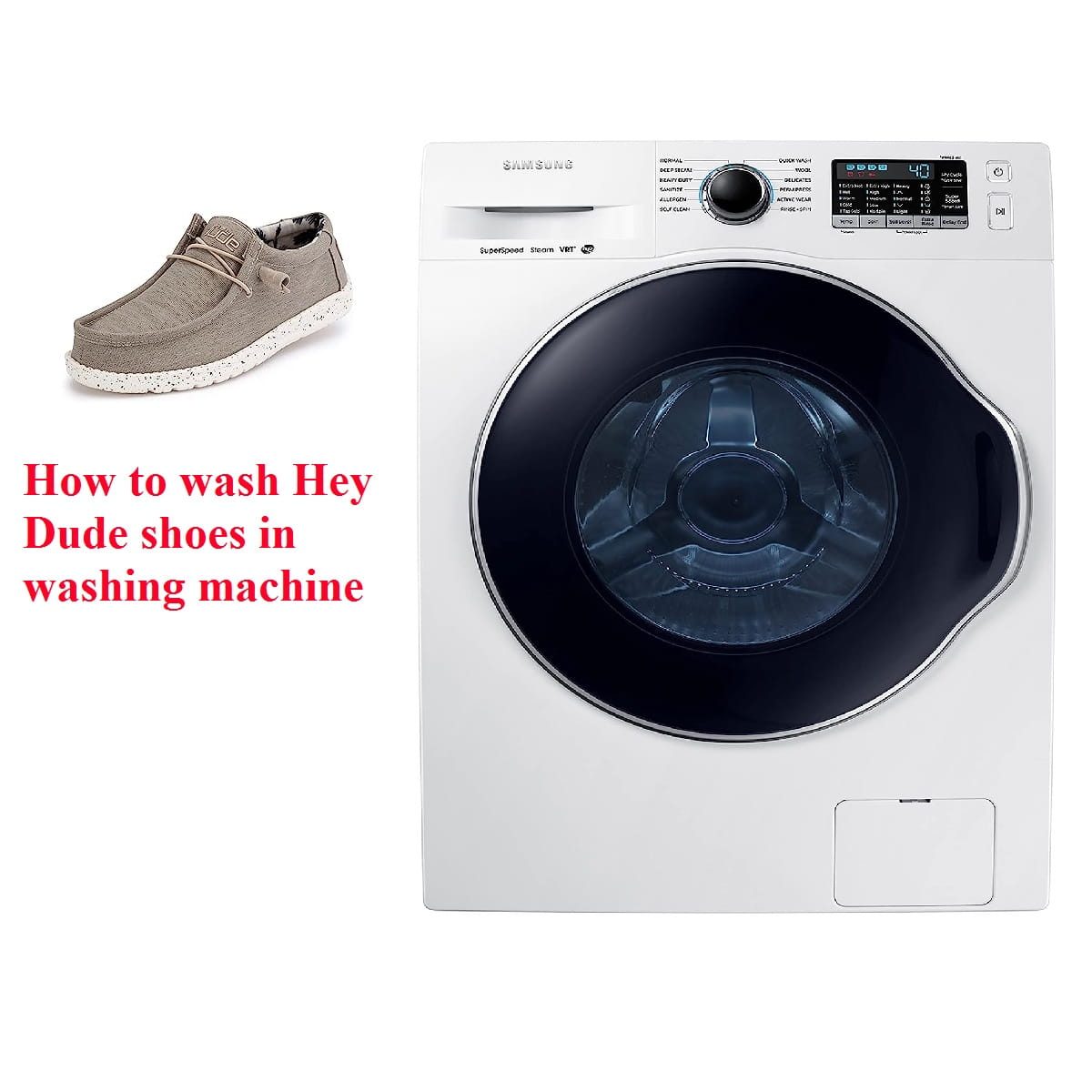 How to wash Hey Dude shoes in washing machine