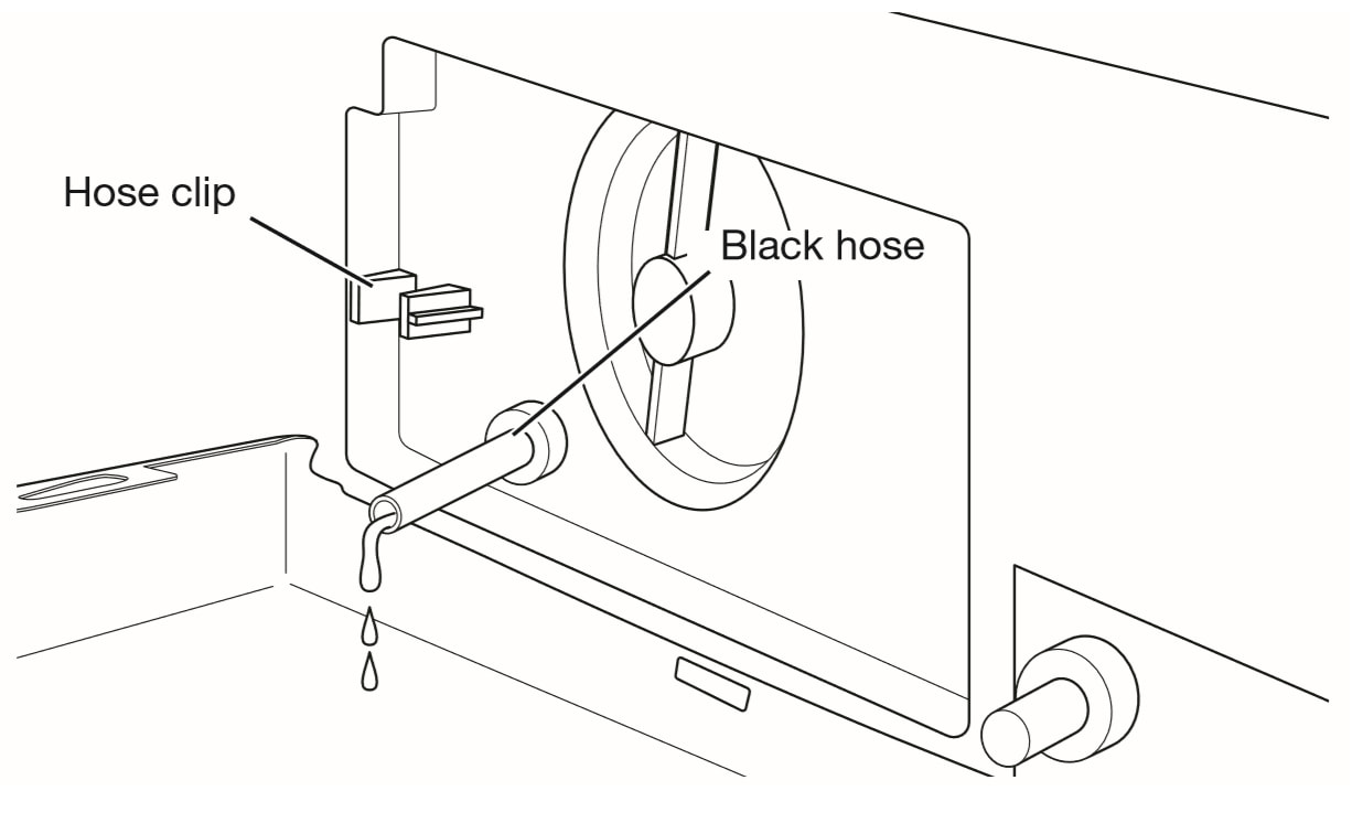 Maytag front load washer drain hose location