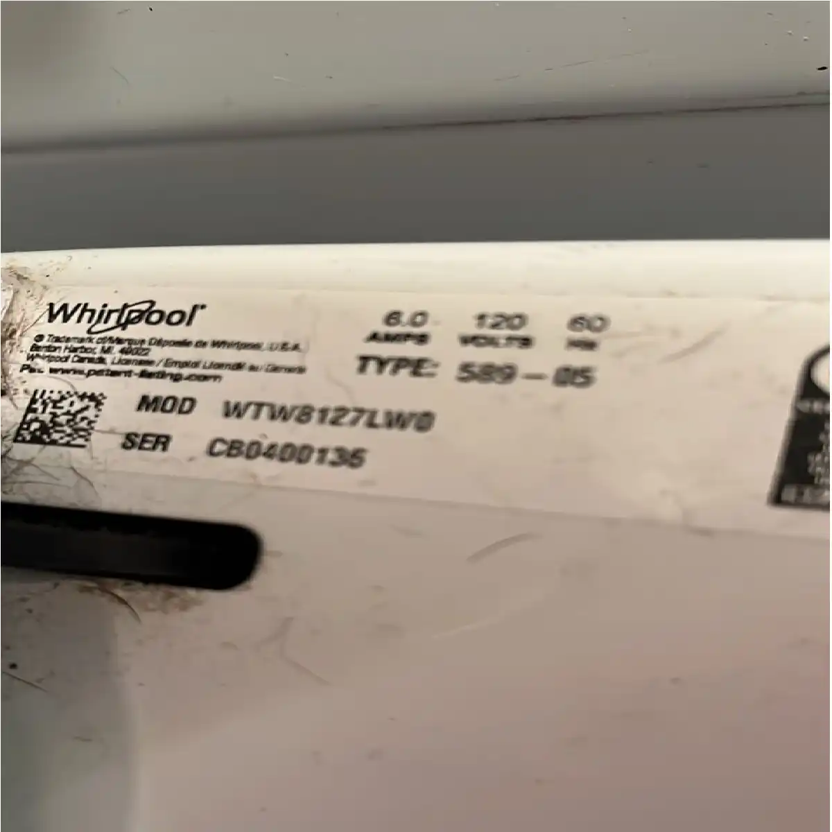 Whirlpool washer check drain