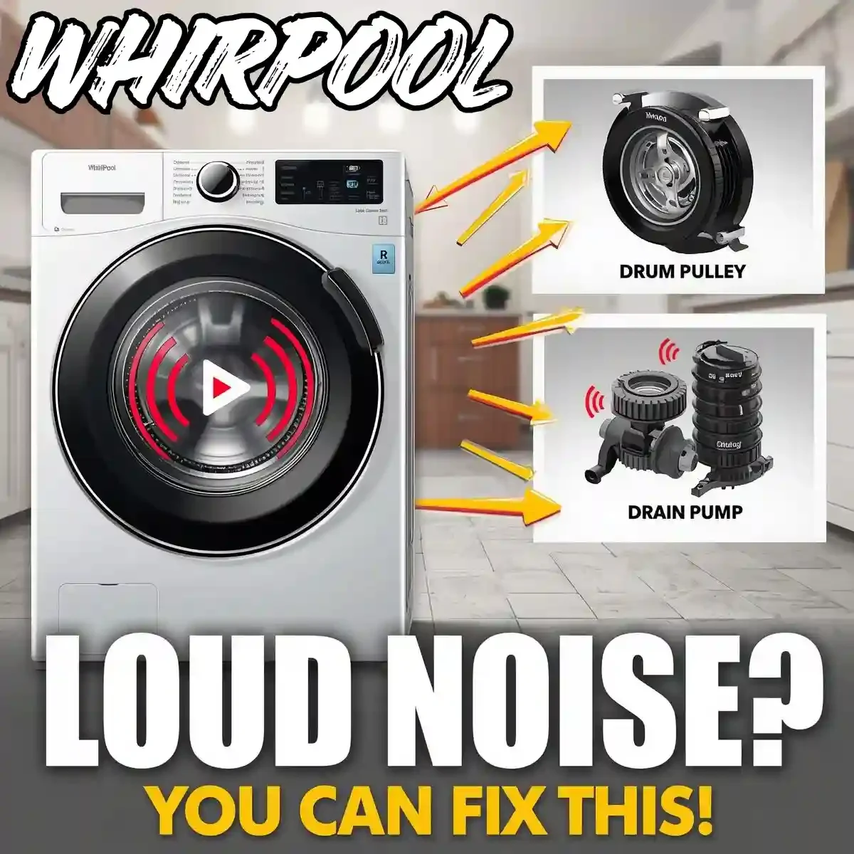 Whirlpool washer makes loud noise